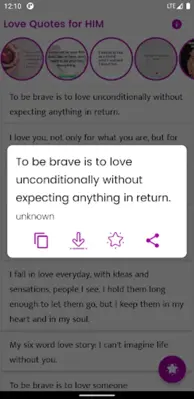 Love Quotes for HIM android App screenshot 4